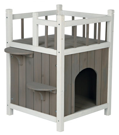 Trixie Kattenhuis Cat&#39;s Home Met Balkon Grijs / Wit